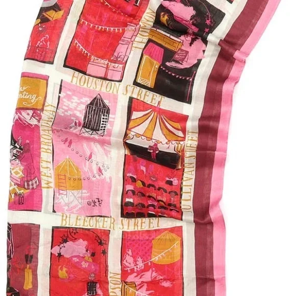 โ ๏ธ Kate Spade New York Women's Holiday Rooftops Oblong Scarf ๐โ ๏ธ - Picture 5 of 10